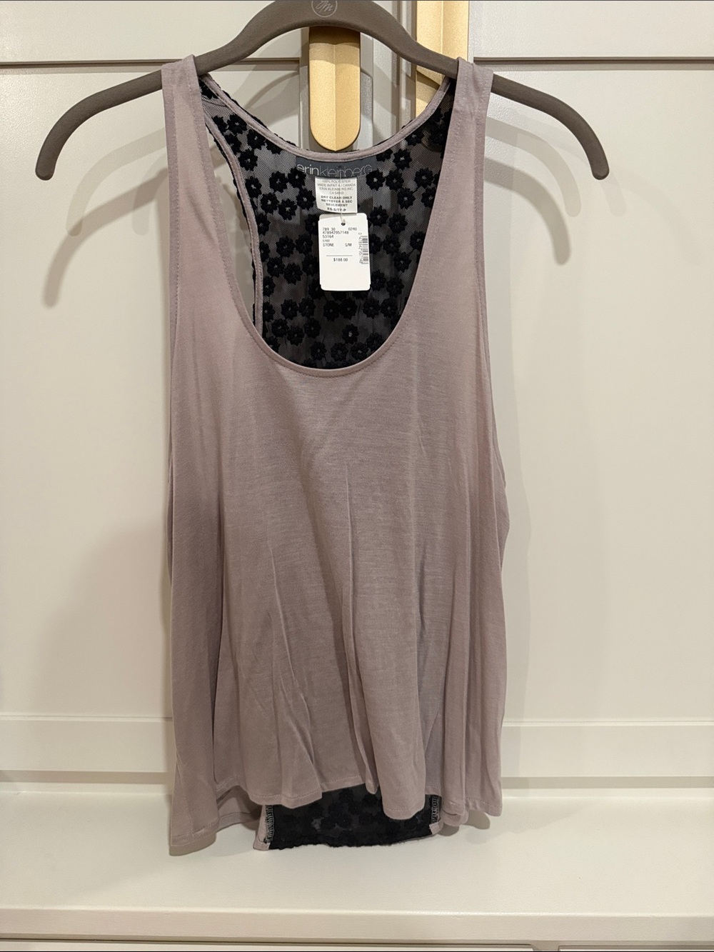 Pink & Pepper Mauve Double-Layer Scoop Neck Tank Top